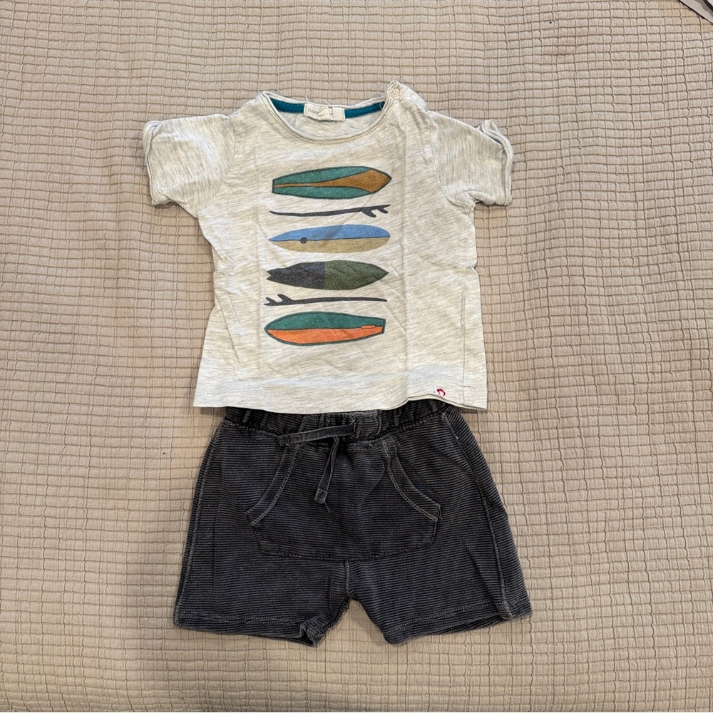 Appaman / Zara Kids Tee Shorts Set - 9-12/12-18 months